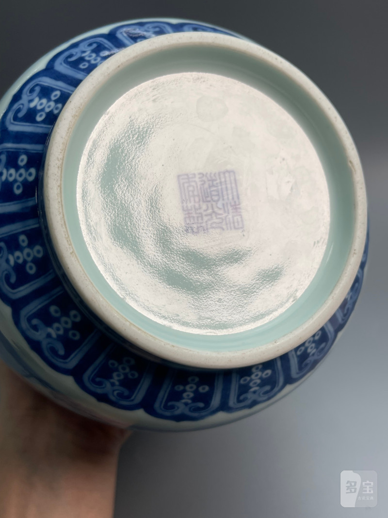 清道光  御制青花六合同春如意耳尊 - 图29